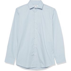 Isaac Mizrahi Boy's Long Sleeve Dots Button Down Shirt size 10 blue